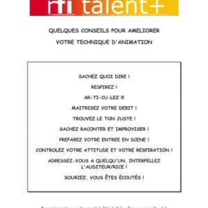 Quelques conseils pour améliorer votre technique d'animation