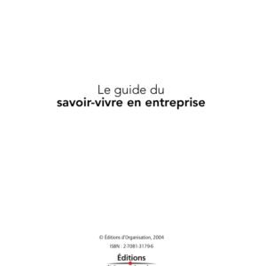 Le guide du savoir vivre en entreprise