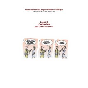 Cours électronique de journalisme scientifique